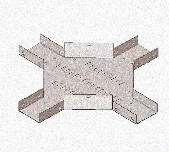 Лоток крестообразный перфорированный КМ 200х80 УХЛ1, горячее цинкование, S1,5