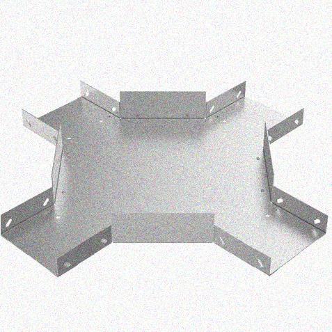 Лоток крестообразный замковый перфорированный КМЗ 150х65 УТ1,5, горячее цинкование S1,5