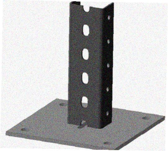 Стойка напольная (потолочная) СНП1000 УХЛ1,горячее цинкование, S2,5