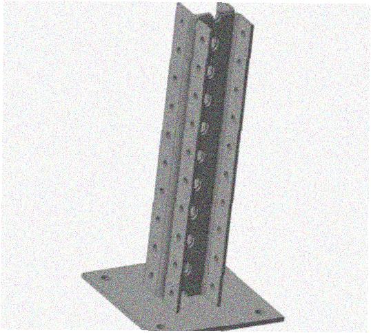 Стойка напольная (потолочная) сдвоенная СНПС520 УХЛ1,горячее цинкование, S2,5
