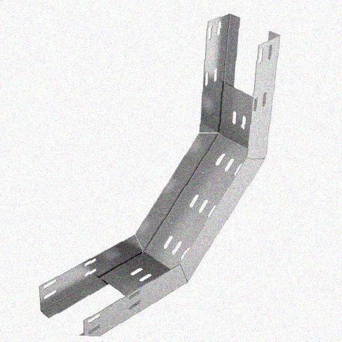Лоток перфорированный КП 400х65-90 УХЛ1 для поворота трассы вверх на 90, оцинкованный лист S1,0
