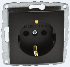 Despina/Larissa мех. роз. СУ 1 мест. (земля) 16А Графит Mono