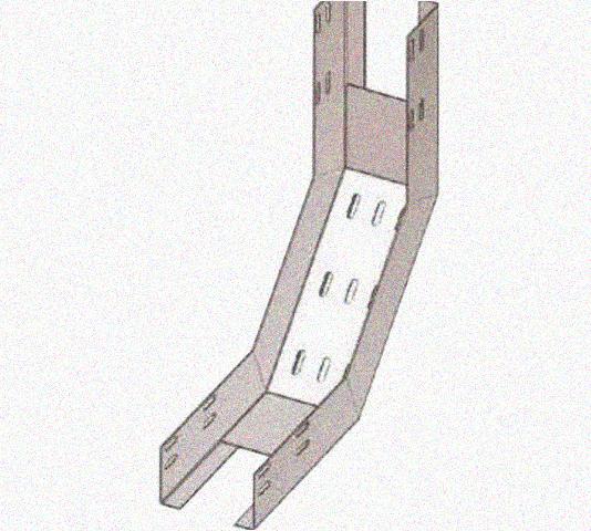 Лоток перфорированный КП 100х25-90 УХЛ1 для поворота трассы вверх на 90, горячее цинкование, S1,5