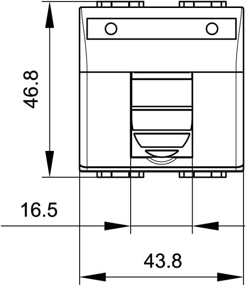Розетка компьютерная RJ45 кат.5e экран., 8P8C, Brava, белая, 2мод DKC