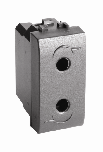 Электрическая розетка, черная, 1мод. DKC