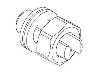 Заземляющая шпилька М10 (комплект), латунь Ostec