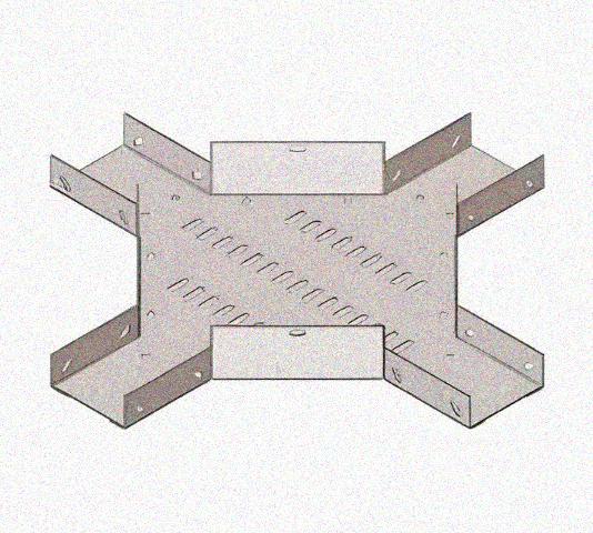 Лоток крестообразный перфорированный КМ 300х50 УТ1,5, горячее цинкование, S1,5