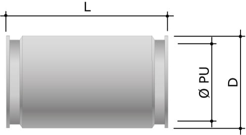 Муфта труба-труба д.40мм, IP66/IP67, нержавеющая сталь AISI 316L DKC