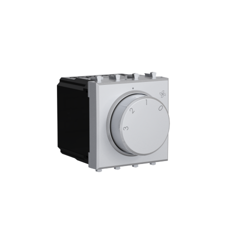 Механизм управления вентиляторами модульный, "Avanti", "Закаленная сталь", 2модуля DKC