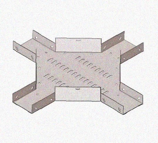 Лоток крестообразный перфорированный КМ 600х80 УХЛ1, горячее цинкование, S1,5
