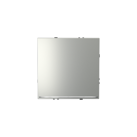 Проходной переключатель встраиваемый Voltum S70 одноклавишный с подсветкой 10А, (сталь)