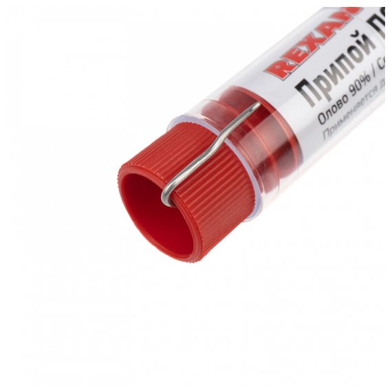 Припой без канифоли ПОС-61 REXANT, 10 г, O1.0 мм колба Припой без канифоли ПОС-61 REXANT, 10 г, O1.0 мм колба