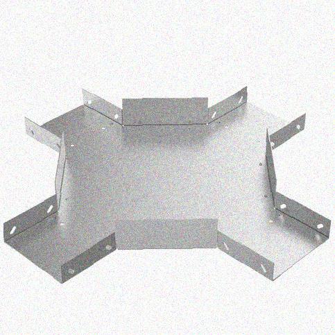 Лоток крестообразный замковый глухой КМЗГ 300х100 УТ1,5, горячее цинкование, S1,0