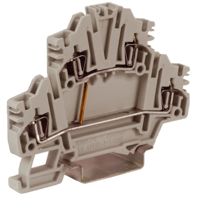 HMD.2N/CIGR(Ex), 2-х уровневый проходной зажим, серый, 2,5 кв.мм с постоянной перемычкой DKC