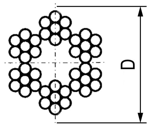 Трос стальной, толщина 6 мм, DIN 3055 DKC