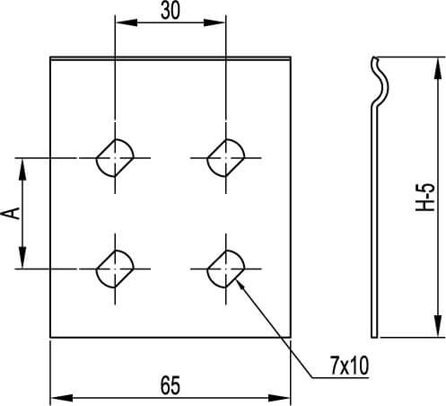 Пластина GTO H50, цинк-ламельная DKC