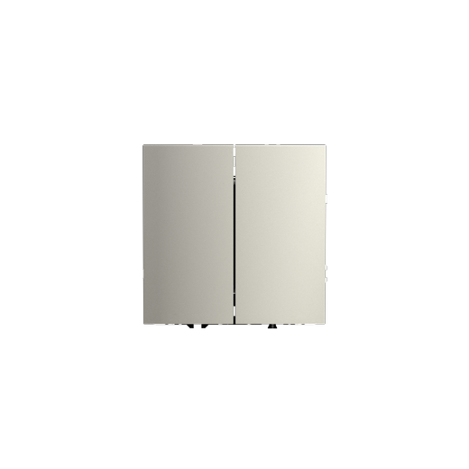 Проходной переключатель встраиваемый Voltum S70 двухклавишный 10А, (шелк)