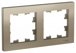 ATLASDESIGN Рамка универсальная 2-м . шампань IP20 Schneider Electric