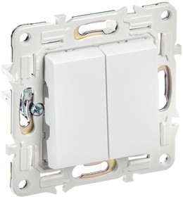 SKANDY Выключатель 2-клавишный 10А SK-V04W арктический белый IEK