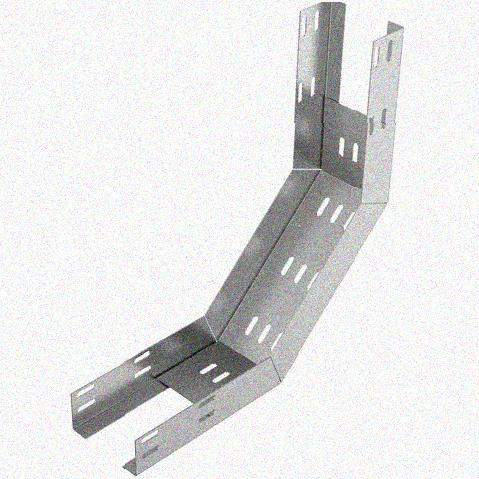 Лоток перфорированный КП 75х50-90 УХЛ1 для поворота трассы вверх на 90, горячее цинкование S1,5