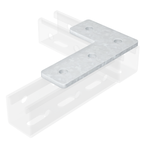 Пластина соединительная L-обр., длина 90х140 мм, 4отв., нержавеющая сталь AISI 304 DKC