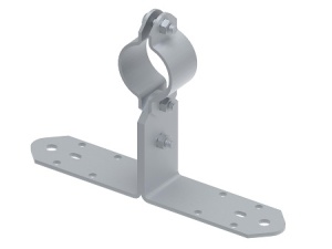 Держатель молниеприемного стержня 40 мм на пластине, гор. цинк Ostec
