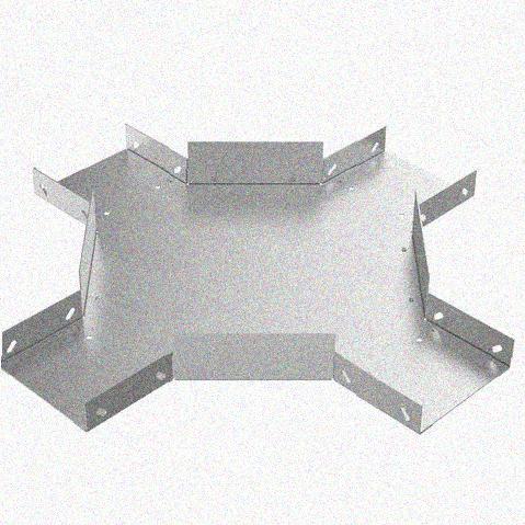 Лоток крестообразный замковый глухой КМЗГ 200х100 УТ1,5, горячее цинкование, S0,8