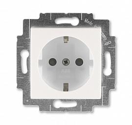 Levit Механизм розетки без лицевой панели СУ 1 м. с/з с защ.штор. 16А жемчуг/ледяной IP20 ABB