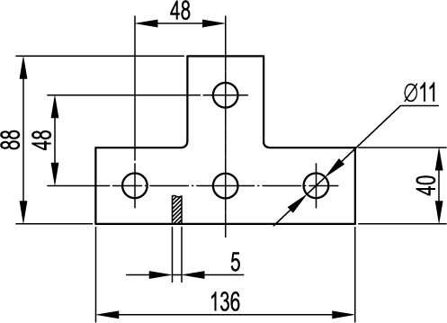 Пластина соединительная Т-обр., горячеоцинкованная DKC
