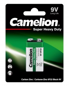 Элемент питания HEAVY DUTY Green 6F22 BL1 Camelion