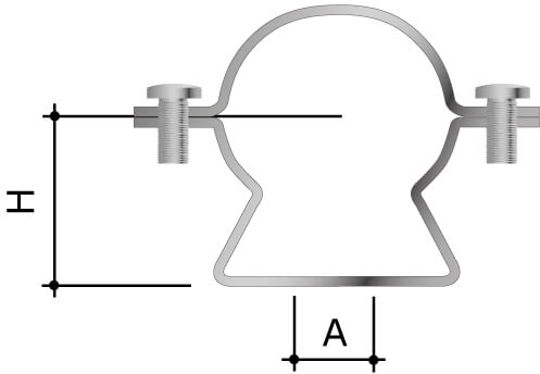 Стальной хомут 32 мм (1") оцинкованный DKC