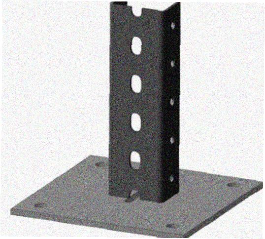 Стойка напольная (потолочная) СНП1600х4 УТ1,5, горячее цинкование, S4,0