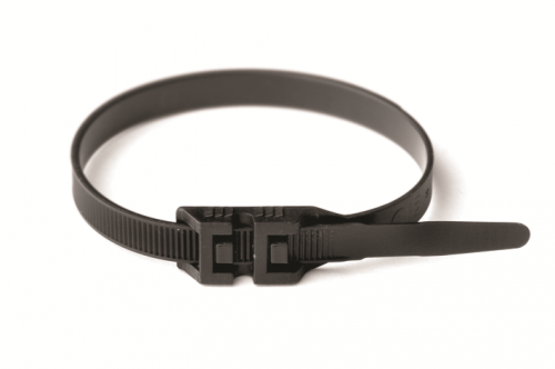 Хомут P12 гибкий, черный, 9х265 DKC