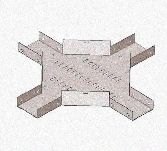 Лоток крестообразный перфорированный КМ 200х65 УТ1,5, горячее цинкование S1,5