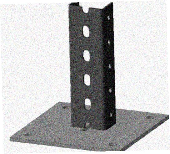 Стойка напольная (потолочная) СНП800х4 УХЛ1,горячее цинкование, S4,0