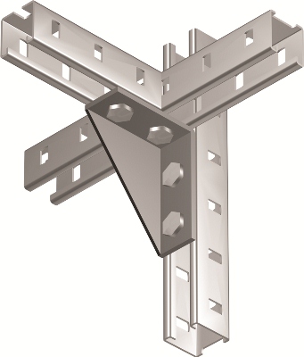 Уголок двойной усиленный левый, горячеоцинкованный DKC