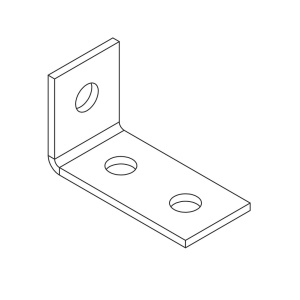 Пластина угловая 90 град. 3 отверстия 49 (горячий цинк) Ostec