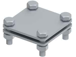 Соединитель плоского проводника до 40 мм две пластины, гор. цинк Ostec