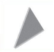 Заглушка крышки двускатной для лестничного лотка ЛКР шириной 600 мм, толщ. 1,0 мм, гор. цинк