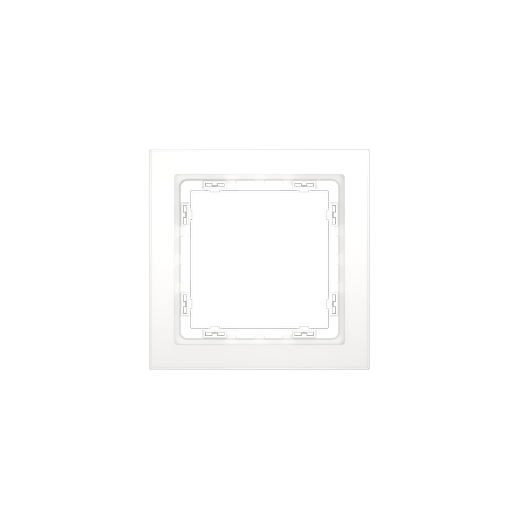 Рамка стеклянная Voltum S70 на 1 пост, (белый, матовый, стекло)