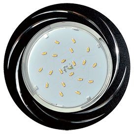 Светильник всрт. GX53 H4 DL5386 вихрь черный Ecola