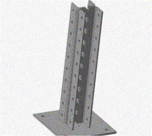 Стойка напольная (потолочная) сдвоенная СНПС720 УТ1,5,горячее цинкование, S2,5