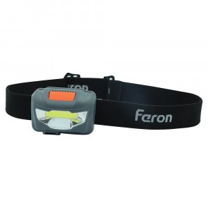 Фонарь налобный Feron TH2301 с аккумулятором 3W 1COB USB IP44, пластик Фонарь налобный Feron TH2301 с аккумулятором 3W 1COB USB IP44, пластик