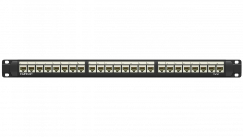 Патч-панель 19",1U,CAT6, 24 модуля RJ45, неэкранированная DKC