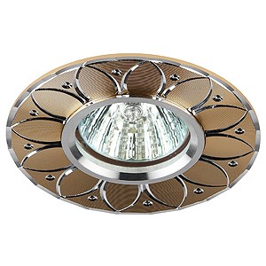 Светильник встр. 50W MR16 GU5.3 серебро/золото ЭРА