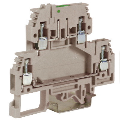 DSS4/GR, зажим с 2 уровнями, верхний разъединяемый 4 кв.мм серый DKC