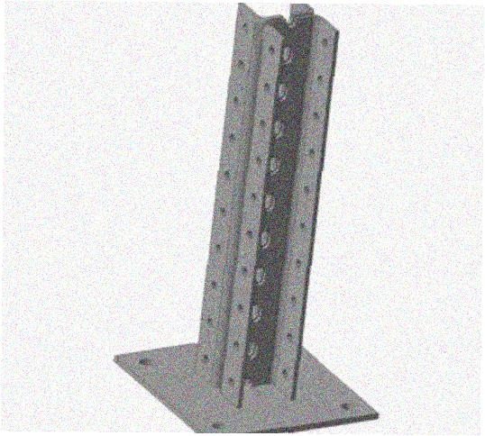 Стойка напольная (потолочная) сдвоенная СНПС600 УТ1,5,горячее цинкование, S2,5