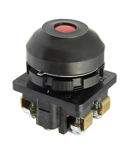 Выключатель кнопочный КЕ-081 У2 исп.2, красный, 1з+1р, цилиндр, IP54, 10А, 660В Электротехник