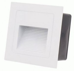 Светильник встраиваемый для лестнич.подсв. 2W(150lm) 5000K IP65 80x86x50 алюм белый General