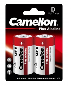 Элемент питания Plus Alkaline LR20/373 BL2 Camelion
